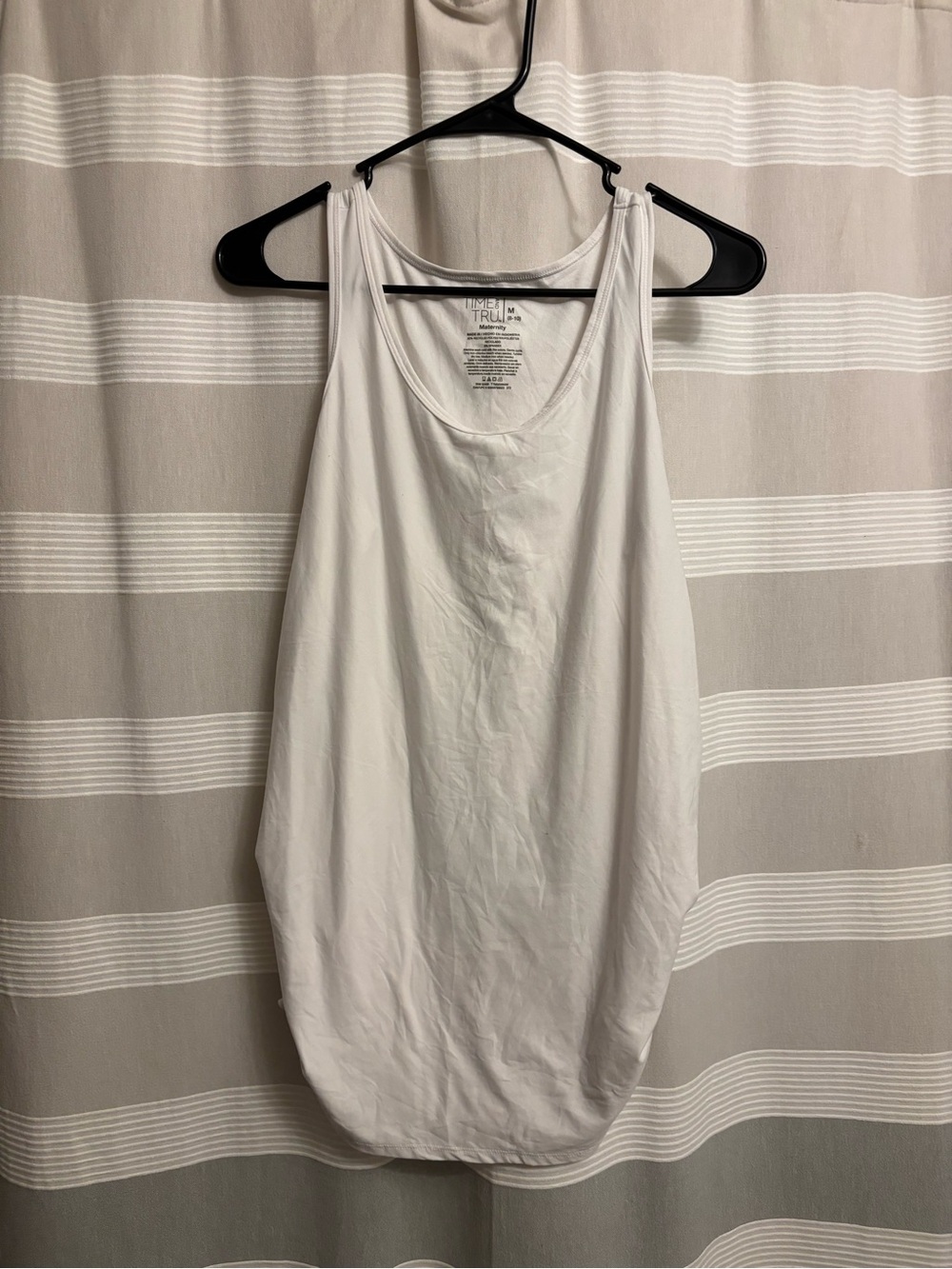 Maternity Time and Tru White Scoop Neck Tank Top